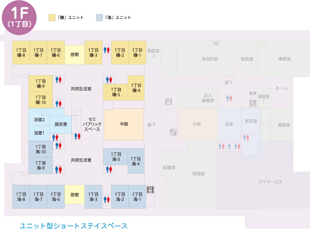 ユニット型ショートステイスペース 1F